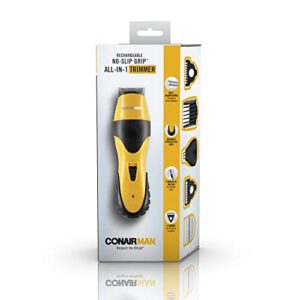 ConairMAN All-In-1 Cordless No-Slip Grip Beard & Mustache Trimmer for Men