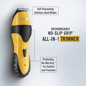 ConairMAN All-In-1 Cordless No-Slip Grip Beard & Mustache Trimmer for Men