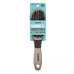conair classic wood natural shine booster hair brush