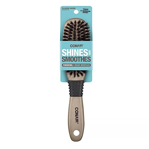 Conair Classic Wood Natural Shine Booster Hair Brush