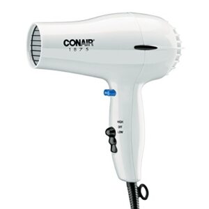 conair 247w white compact hair dryer – 1875w