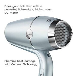 INFINITIPRO BY CONAIR SmoothWrap Hair Dryer, 1875W Hair Dryer with Diffuser, Blow Dryer for Less Frizz, More Volume and Body, with Advanced Plasma Technology and Ceramic Technology