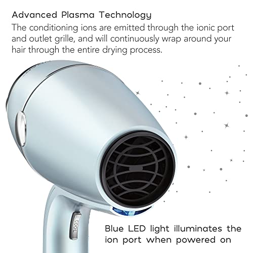 INFINITIPRO BY CONAIR SmoothWrap Hair Dryer, 1875W Hair Dryer with Diffuser, Blow Dryer for Less Frizz, More Volume and Body, with Advanced Plasma Technology and Ceramic Technology