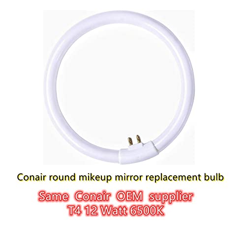 amgolibi Replacement Bulb for Conair Makeup Mirror 5.5 Inches T4 12W Circular Bulb Compatible with Conair BE116, BE116T, BE116TX, BE121, BE122