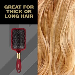 Conair Velvet Touch Hairbrush for Thick Hair, Detangler Brush with Nylon Bristles, Color May Vary, 1 Count