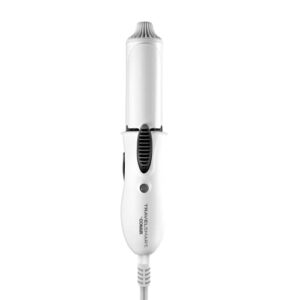 conair travel curling iron, mini 1- inch ceramic curling iron in white by travel smart