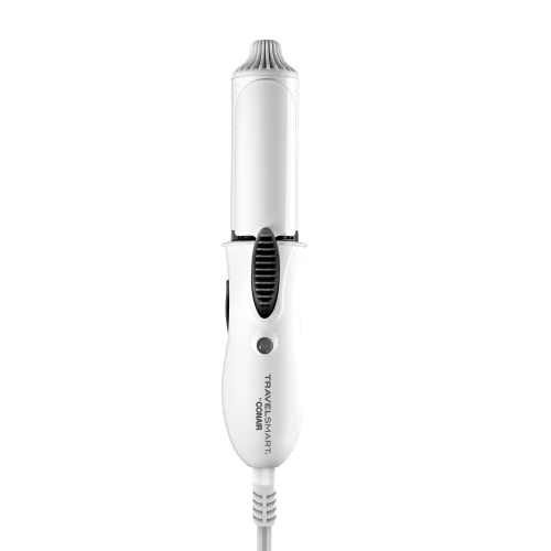 Conair Travel Curling Iron, Mini 1- Inch Ceramic Curling Iron in White by Travel Smart