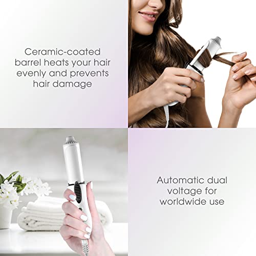 Conair Travel Curling Iron, Mini 1- Inch Ceramic Curling Iron in White by Travel Smart