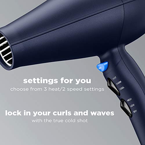 INFINITIPRO BY CONAIR Hair Dryer with Innovative Diffuser, 1875W Hair Dryer, Innovative Diffuser Enhances Curls and Waves while Reducing Frizz
