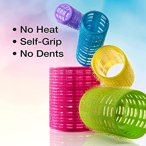 Conair Self Grip Assorted Sizes and Colors Hair Rollers, Hair Curlers, Self-Grip Hair Rollers, 31 Pack with Storage Bag