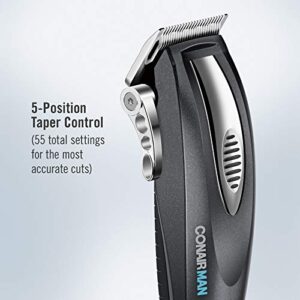 ConairMAN Cordless Lithium Ion Powered 20-piece Hair Clipper