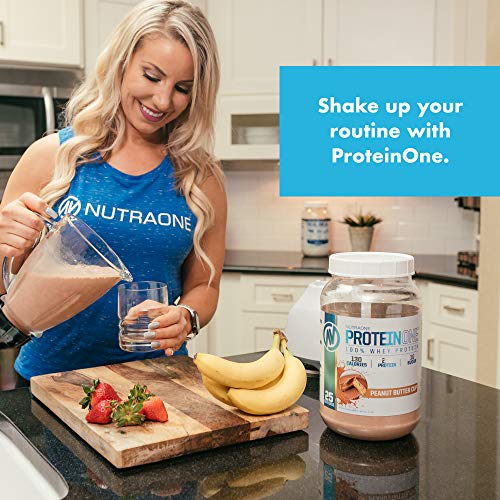 NutraOne ProteinOne Whey Protein Promote Recovery and Build Muscle with a Protein Shake Powder for Men & Women(Vanilla Ice Cream, 2 LB)