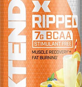 XTEND Ripped BCAA Powder Blueberry Lemonade | Cutting Formula + Sugar Free Post Workout Muscle Recovery Drink with Amino Acids | 7g BCAAs for Men & Women | 30 Servings