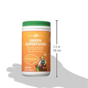 Amazing Grass Greens Blend Superfood: Super Greens Powder Smoothie Mix with Organic Spirulina, Chlorella, Beet Root Powder, Digestive Enzymes & Probiotics, Original, 60 Servings