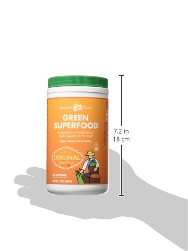 Amazing Grass Greens Blend Superfood: Super Greens Powder Smoothie Mix with Organic Spirulina, Chlorella, Beet Root Powder, Digestive Enzymes & Probiotics, Original, 60 Servings