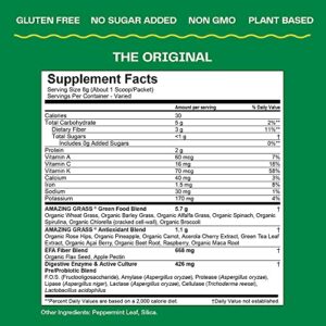 Amazing Grass Greens Blend Superfood: Super Greens Powder Smoothie Mix with Organic Spirulina, Chlorella, Beet Root Powder, Digestive Enzymes & Probiotics, Original, 60 Servings