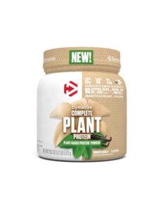 dymatize vegan plant protein, smooth vanilla, 25g protein, 4.8g bcaas, complete amino acid profile, 15 servings