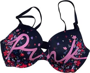 victoria’s secret pink wear everywhere push up bra multi color floral size 32d new