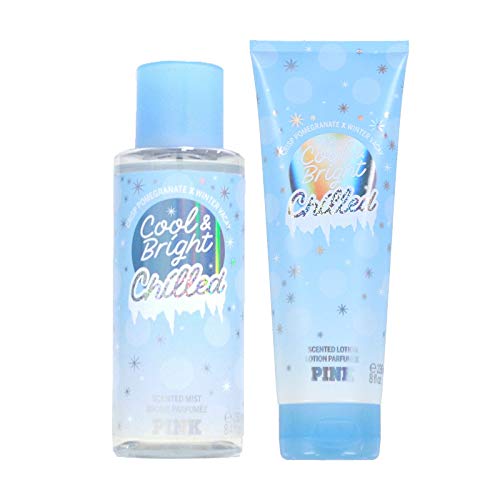 Victoria's Secret Pink Cool & Bright Chilled Body Mist & Lotion Set