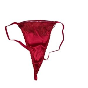 Victoria's Secret Very Sexy Fringe V-String Rhinestone Panty Color Red New (Medium)