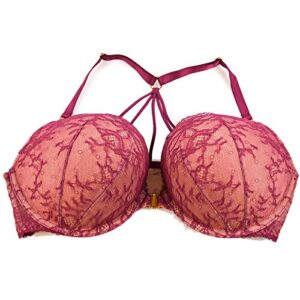victoria’s secret front close bombshell bra with strappy back (34a, magenta)