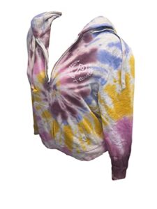 victoria’s secret pink everyday lounge perfect full zip hoodie color tie dye size large new