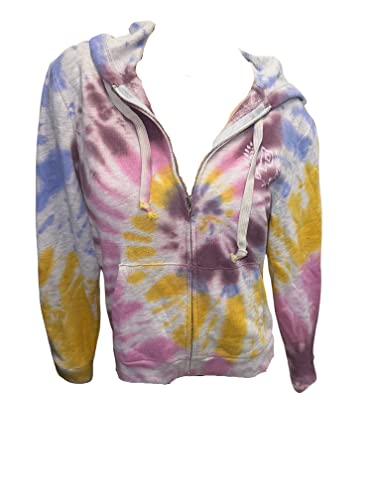 Victoria's Secret Pink Everyday Lounge Perfect Full Zip Hoodie Color Tie Dye Size Large New