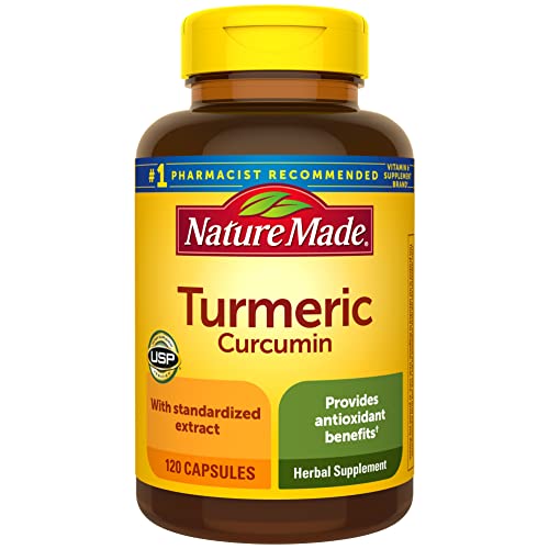 Nature Made Turmeric Curcumin 500 mg, Herbal Supplement for Antioxidant Support, 120 Capsules, 120 Day Supply