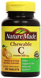 nature made – vitamin c 500 mg, 120 chewable tablets (twin pack 2 x 60)