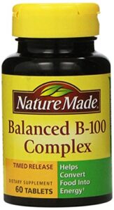 nature made time-release balanced b-100, 60 tablets (pack of 2)