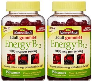 nature made energy b12 adult gummies 1000 mcg per serving 150 ct (pack of 2)