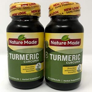 Nature Made Turmeric Curcumin 500 Milligram 60 Capsules (Pack of 2)