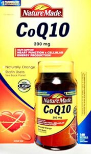 nature made coq10 200 mg, naturally orange, value size,140 count softgels