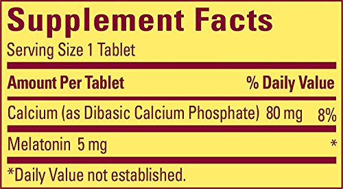 Nature Made Melatonin Maximum Strength 5 mg, 90 Tablets (2 Pack)