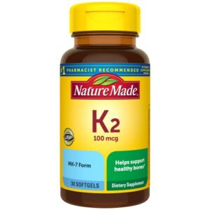 vitamin k2 100 mcg softgels 30