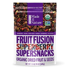 made in nature superberry fruit fusion, 24 oz – organic fruit and nut trail mix