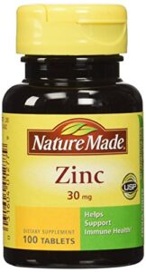 nature made zinc tabs – 30 mg – 100 ct
