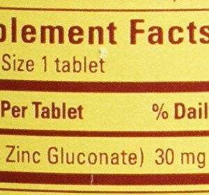 Nature Made Zinc Tabs - 30 mg - 100 ct