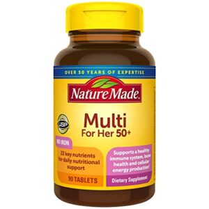 nature made women’s multivitamin 50+ tablets, 90 count for daily nutritional support