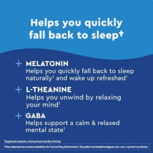 Nature Made Wellblends Back to Sleep, Melatonin 1 mg, L-theanine, and GABA, Sleep Supplement, 40 Fast Dissolve Tablets