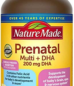 Nature Made Prenatal + Dha 200 mg Dietary Supplement (Netcount 150 Soft Gels), 150Count ()