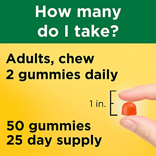 Nature Made Vitamin D3 K2 Gummies, Vitamin D3 5000 IU per serving, Bone, Teeth, Muscle, Immune Health Support, 50 Vitamin D + K2 Gummy Vitamins, 25 Day Supply