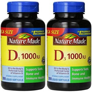 nature made® vitamin d3 1000 iu, 600 softgels