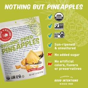 Made in Nature Organic Dried Pineapples, 7.5 Ounce (Pack of 1) - Non-GMO Vegan Dried Fruit Snack