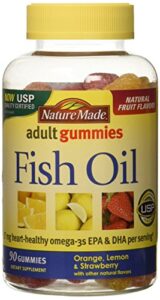 nature made fish oil adult gummies – orange lemon & strawberry banana 90 ct, pack of 2