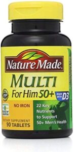 nature made multi for him 50+ dietary supplement tablets 90 ea (pack of 4)