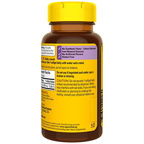 Maximum Strength Biotin 5000 mcg Softgels, 120 Count Value Size