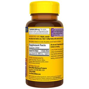 Maximum Strength Biotin 5000 mcg Softgels, 120 Count Value Size