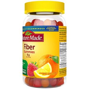 Nature Made Fiber 6 g, Dietary Supplement for Digestive Health Support, 90 Fiber Gummies, 30 Day Supply