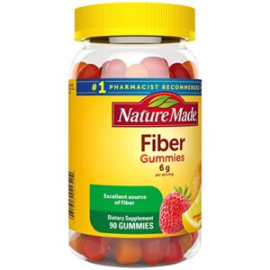 Nature Made Fiber 6 g, Dietary Supplement for Digestive Health Support, 90 Fiber Gummies, 30 Day Supply